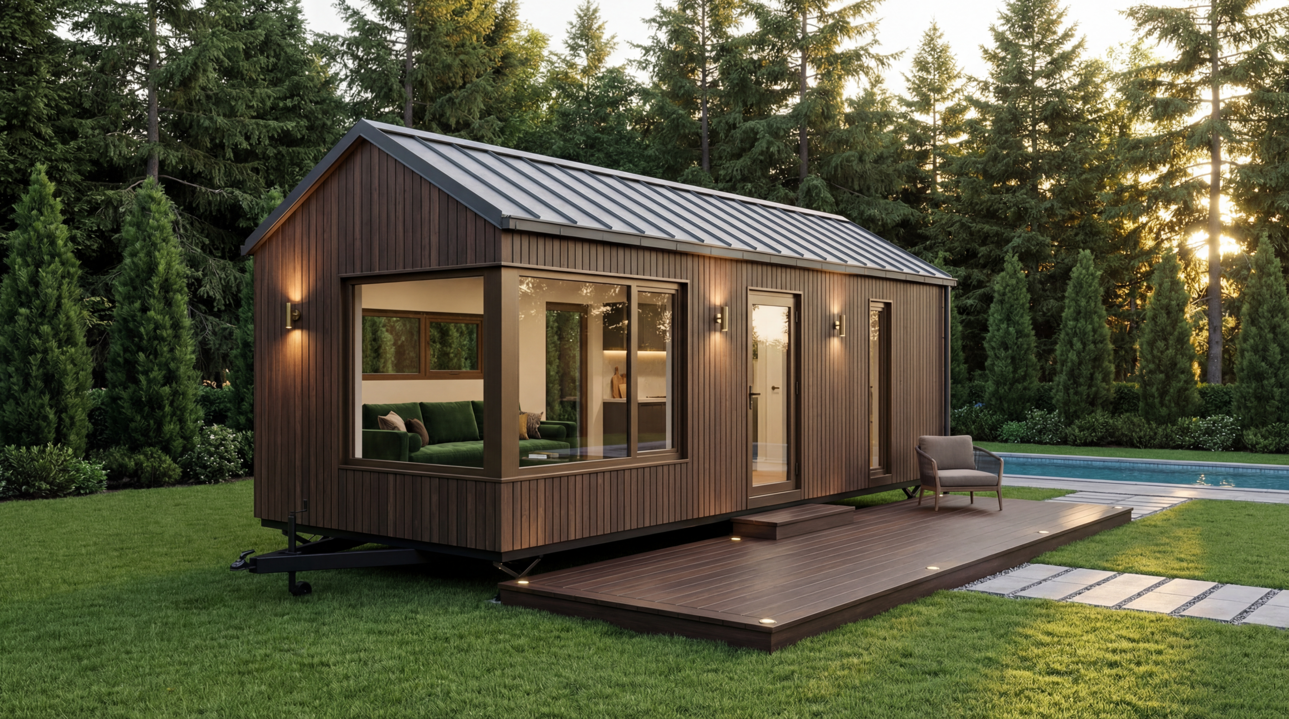 Tiny house de luxe Obsidienne avec terrasse - Haven Green